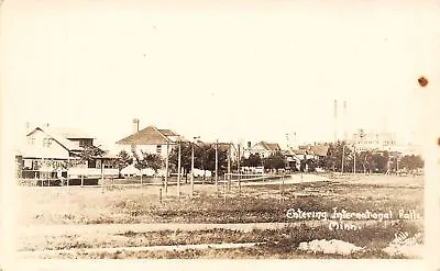 International Falls~Homes~Baseball Diamond Construction? Paper Mill RPPC C1927 • $5.25