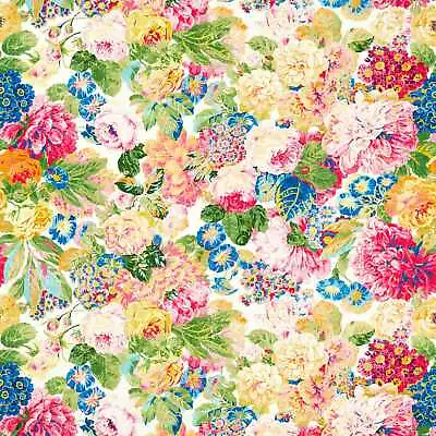 £1.50 • Buy Sanderson Very Rose & Peony Multi Coloured Curtain Fabric, Material, 138.5 Cm