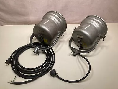 (2) Vintage  Master Lite  8 X 8  Flood Light Cans W/bulbs • $39.99