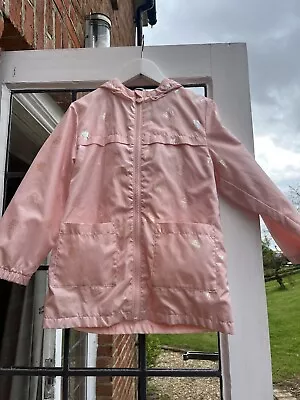 Girls Pink Rain Mac Age 5-6 • £3.50