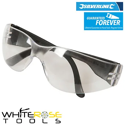 £7.60 • Buy Silverline Safety Glasses Clear Wraparound UV Impact Scratch Resistant Lens