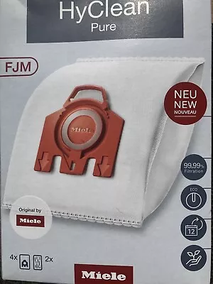 Miele HyClean Pure Hoover Bag Dustbag FJM 4 Bags & 2 Filter Genuine Original C • £0.01