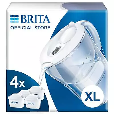 BRITA Marella 3.5L XL Water Filter Jug + 4 MAXTRA+ Filter Refill Cartridge White • $69