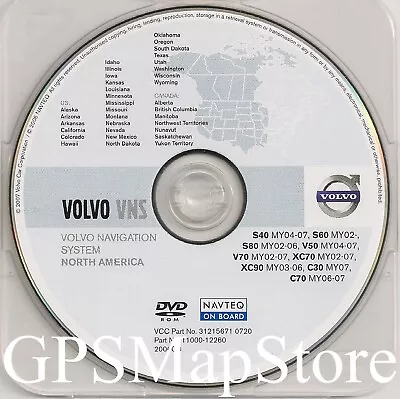 Volvo & Aston Martin Navigation DVD West Map *See Chart For Compatible Vehicles • $85