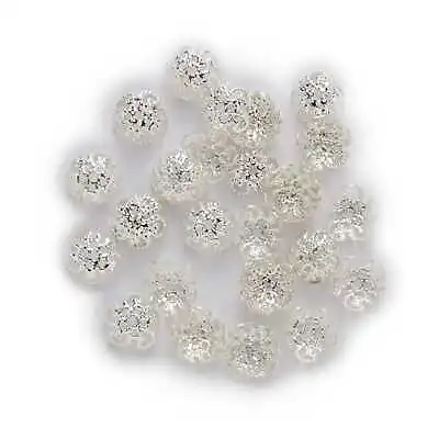 Bead Caps Metal Spacers Floral Jewelry Making Findings Accessories 8-10mm 100pcs • $3.19