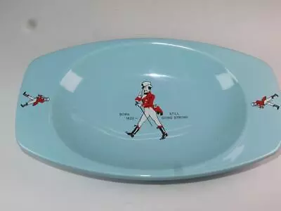 VINTAGE WADE 'Regicor' Ceramic Pub Ashtray JOHNNIE WALKER WHISKY Pale Blue 1960s • £11.99