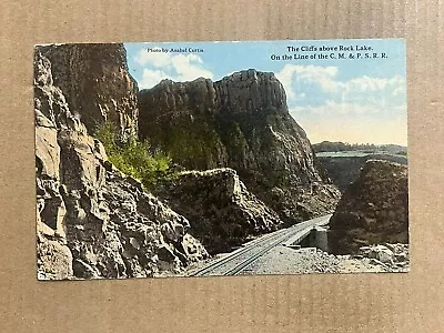 Postcard Washington WA Cliffs Above Rock Lake Milwaukee Road Railroad CM & PSRR • $4.99