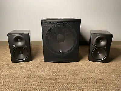Two Mackie HR824 MK2 Monitors And One Mackie SRM1801 Subwoofer • $1999