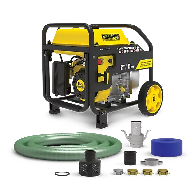 100742 - Champion  2  Semi Trash Pump W/ Wheel And Hose Kit • $479