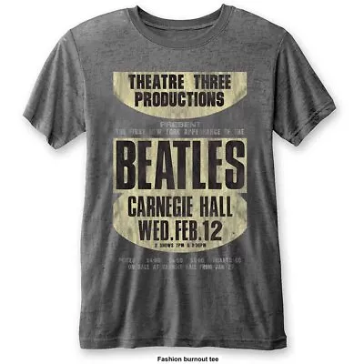 The Beatles Carnegie Hall T-Shirt Grey New • $11.49