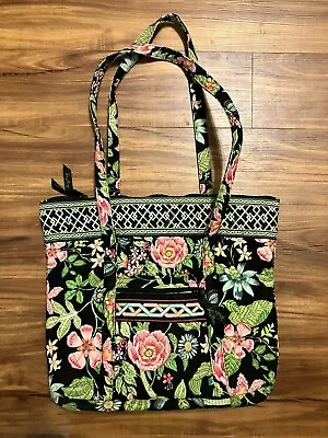 Vera Bradley Green & Pink Botanica Floral Shoulder Tote Bag Floral Plant • $12.50