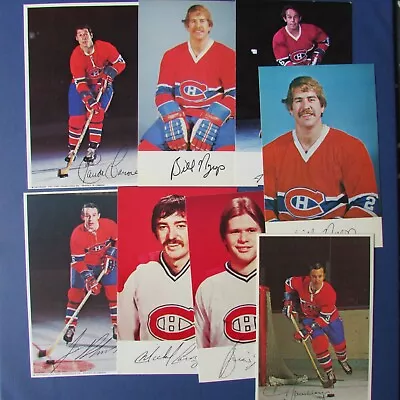 MONTREAL CANADIENS   ( 8 DIFF )  POSTCARD  1971  To 1978  Nyrop Larose Tremblay • $13.25