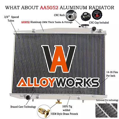 3 Row Aluminum Radiator For 1997-01 Nissan Navara D22 3.2L 4cyl Diesel AT/MT AUS • $229