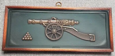 ***Nice****Rare*** Vintage 8 X 20 Cannon Glass Framed Picture ***Nice**** • $59.95