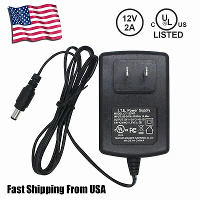 $6.99 • Buy Power Supply Adapter AC/DC 12V 2A For Security Camera CCTV / LED Strip Light