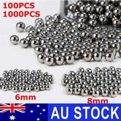 1000/100X 8mm 6mm Steel Ball Bicycle Bike Steel Ball Bearing Replacement Part • $10.39