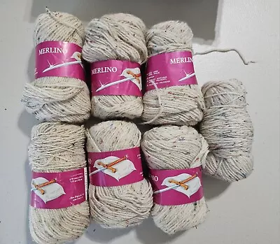 Lane Borgosesia Merlino Tweed Wool Mohair Yarn Italy 7 Skeins • $24.85