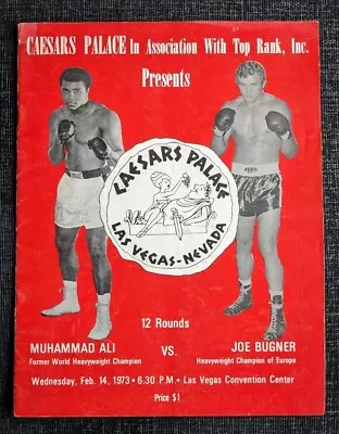 1973 Muhammad Ali V Joe Bugner On-Site Boxing Programme Caesars Palace Las Vegas • £199