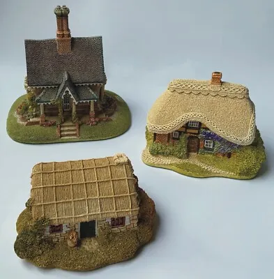 Lilliput Lane Vintage Set Of 3 - Paradise Lodge Magilligans Bramble Cottage • £14.99