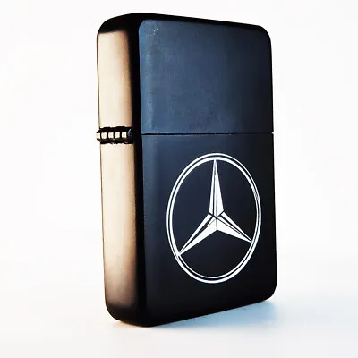 BRAND NEW - DESIGNED BRUSHED STYLED CIGARETTE PETROL LIGHTER - Mercedes  • £12.99