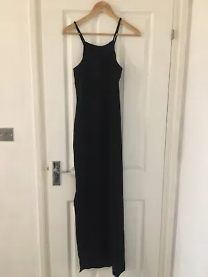 Black Fitted Maxi Dress. Size 10 • £2.99