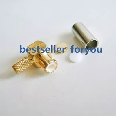 1Pcs MCX Male Plug Right Angle 90° Crimp RG174 RG316 LMR100 Cable RF Connector • $1.10