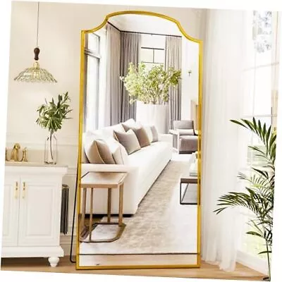 Floor Mirror 71 ×32  Cloud Arched Top Full Length Mirror Arched Gold-oversize • $257.33