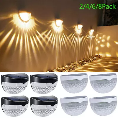$12.98 • Buy Solar 6 LED Light Outdoor Wall Street Lamps Garden Waterproof Fence Yard Decor
