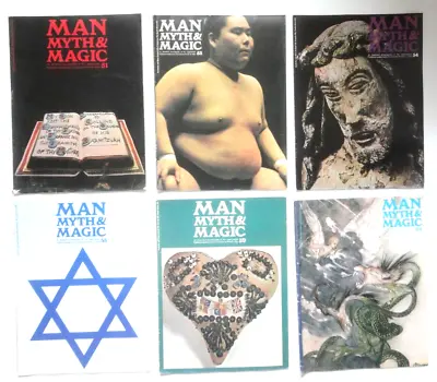 JOBLOT MAN MYTH & MAGIC MAGAZINES 1970's OCCULT 6 ISSUES No51 53-55 59 & 101 • £12