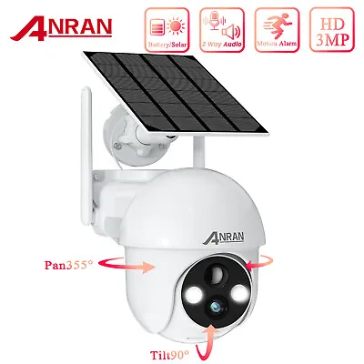 £64.99 • Buy 3MP CCTV Outdoor Security Camera WiFi Solar Battery Powered Energy Wireless Home
