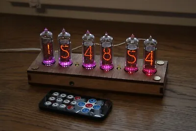 Nixie Tube Clock || Include IN-14 Tubes And Plywood Case || Retro Vintage • $179.10