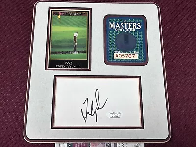 Fred Couples JSA Golf Signed Cut Signature  & Original Masters Badge • $102.30