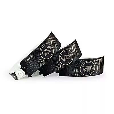 VIP Plastic Wristbands For Event- 200 Count Black Party Wristbands Vinyl   • $29.34