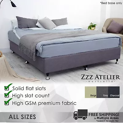 New Queen Double King Single Ensemble Mattress Bed Base Solid Slat Frame Support • $229