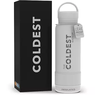 Coldest Insulated Water Bottle With Handle Lid Leak Proof Stainless Steel- 21oz • $31.99