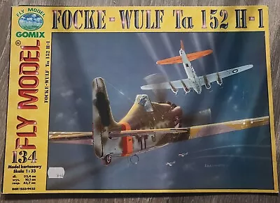 Paper Model Of Focke-Wulf  Ta-152 H-1 Plane + *** Plastic Canopy***  Scale 1:33 • $29