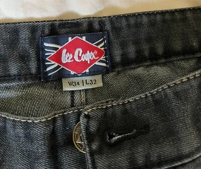 £2.99 • Buy Lee Cooper Mens Black Jeans W34 L32 Button Fly Very Good Condition