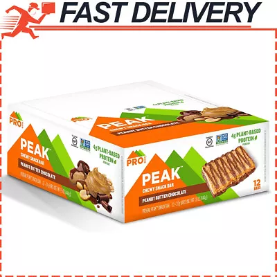 12pk PROBAR Peak Bar Peanut Butter Chocolate Snack Bars 4g Protein Non-GMO 37g • $11.01