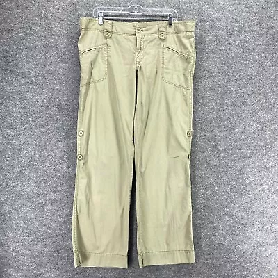 Gap Maternity Pants Women 12 Green Cargo Mid Rise Straight • $14.99