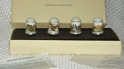 £34.59 • Buy Franklin Mint Porcelain Thimbles Set (4) Precious Moments In A Mothers Day / COA