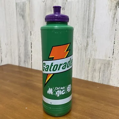Vintage Gatorade Green Squeeze Water Bottle Purple Top 9  Orlando Magic • $15