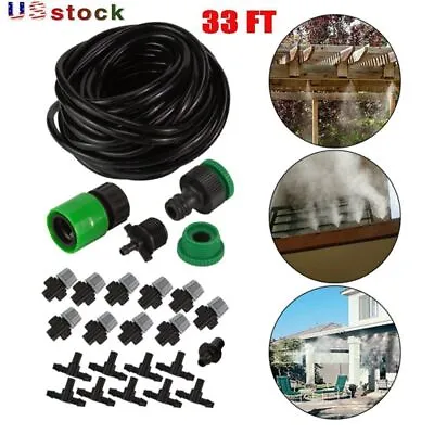 33FT Misting Cooling System Set Outdoor Irrigation Garden Water Mister Nozzles • $10.14