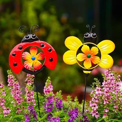 Garden Summer Decorative Metal Spinner X2 • £8.99