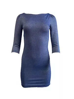 VON VONNI Women's Tropic Cobalt London Elbow Sleeve Dress $170 NEW • $18.68