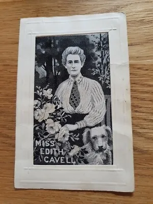 Murdered Nurse Edith Cavell Embroidered Postcard WW1 And Seperate Stamp 1915 • £42.95