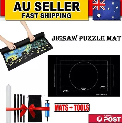 Jigsaw Puzzle Pieces Roll Up Mat Felt Large Storage Pad Kit Toys Storage Saver • $16.99