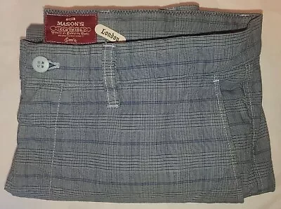 Ems Of MASON'S London Plaid Cotton Chino Trousers (50 IT; 34 ) Reg $365 Orig Own • $18