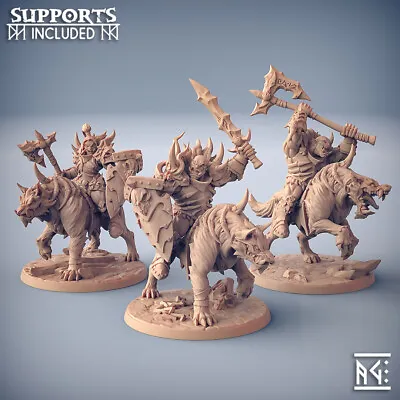 $61.50 • Buy FROST WOLF Orc Warrior FIGHTER WORG Riders Lot Of 3 Dungeons & Dragons, RPG