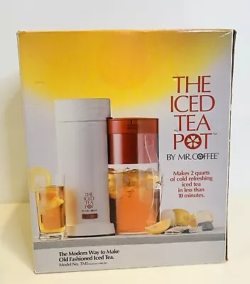 Retro The Iced Tea Pot Mr. Coffee 2 Quart Ice Tea Maker Model TM1 Complete • $32