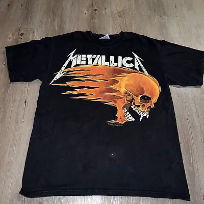 Vintage Metallica T-shirt 1994 Summer Sh*t Tour Band Pushead Double Sided Size M • $129.95